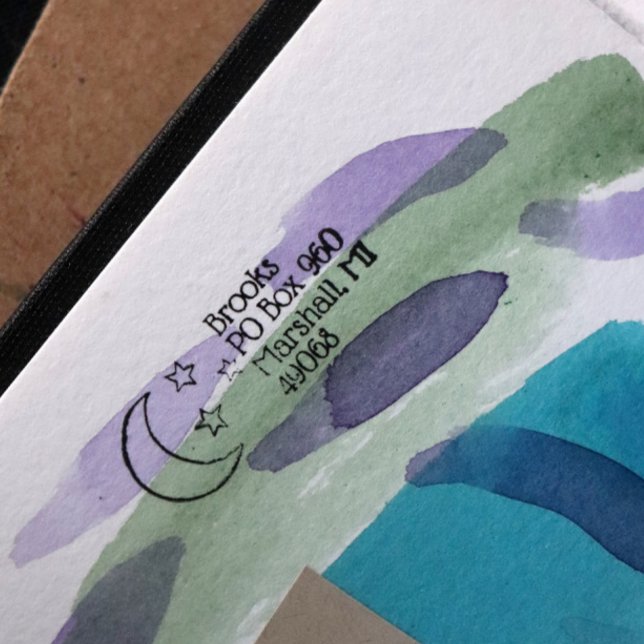 Moon and stars self-inking stamp (Creator Uploaded)