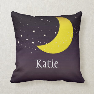 Moon and Stars Throw Pillow
