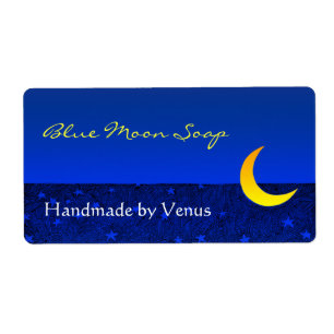 Moon and Stars Vintage Art Custom Craft Labels