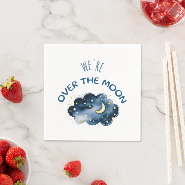 Moon and Stars We Are Over The Moon Napkins (Insitu)