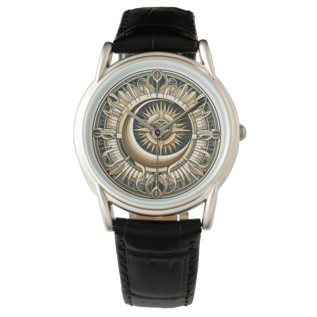 Moon and Sun motif AI watch face (Front)