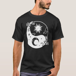 Moon And Sun Om Tree Of Life Buddhist Mandala Yin T-Shirt