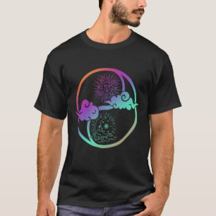 Moon And Sun Om Tree Of Life Buddhist Mandala Yin T-Shirt