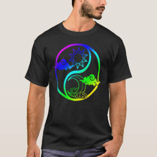 Moon And Sun Om Tree Of Life Buddhist Mandala Yin T-Shirt