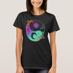 Moon And Sun Om Tree Of Life Buddhist Mandala Yin T-Shirt