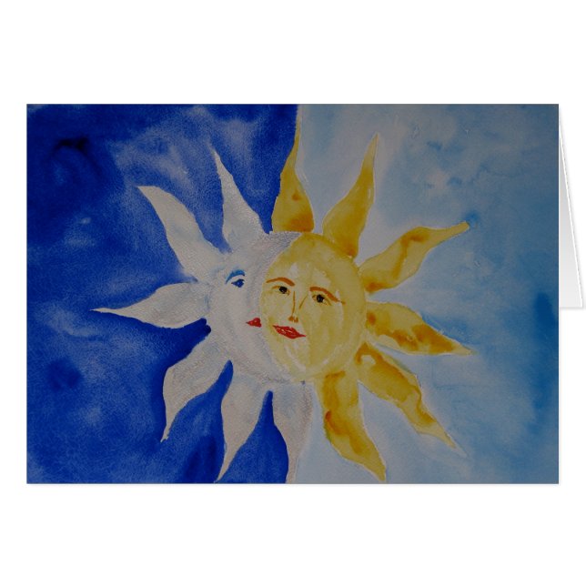 Moon And Sun Watercolor (Front Horizontal)