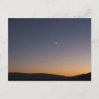 Moon and Venus Postcard