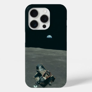 Moon Apollo NASA Lunar Lander and Earth iPhone 15 Pro Case