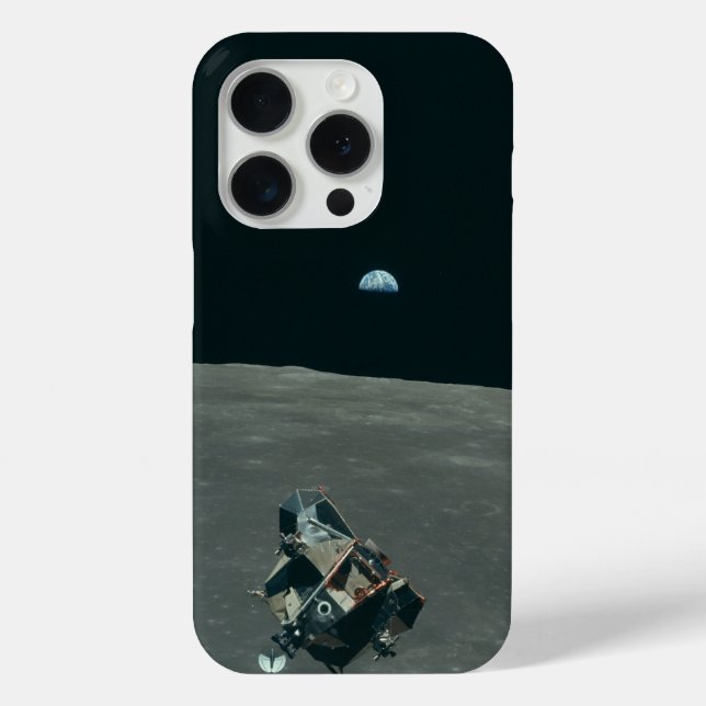 Moon Apollo NASA Lunar Lander and Earth Case-Mate iPhone Case (Back)