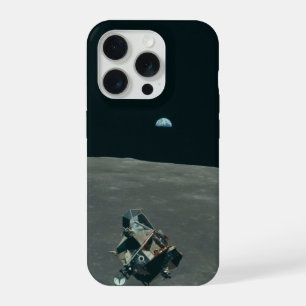 Moon Apollo NASA Lunar Lander and Earth iPhone 15 Pro Case