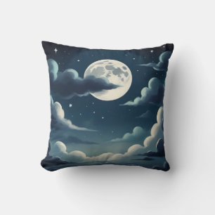 Moon Art Coussin - Céleste Phase Lunaire Accueil D