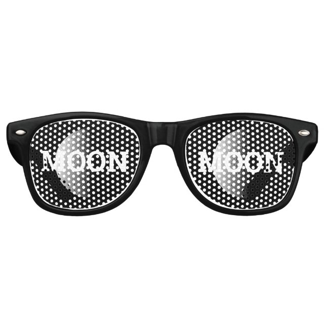 MOON Astronomy retro Shades / Fun Party Sunglasses (Front)