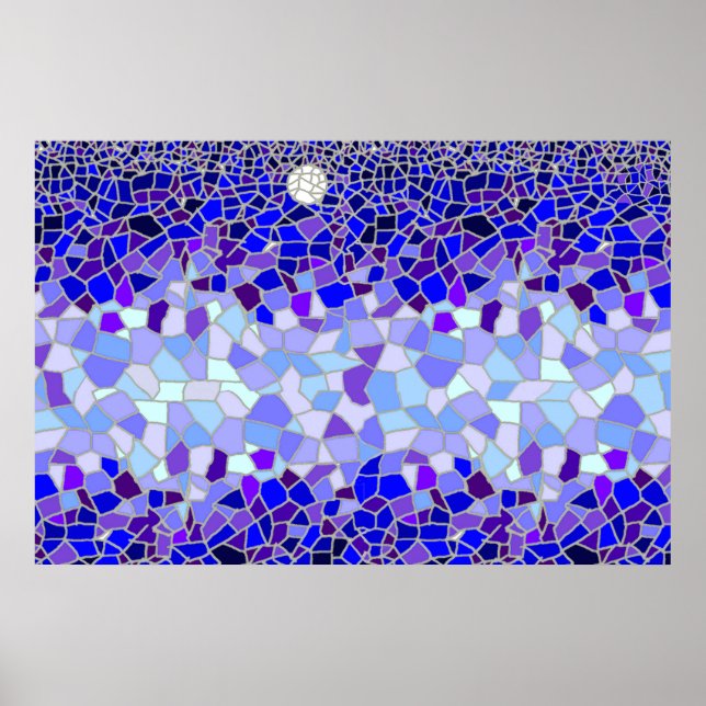 Moon at night poster (Front)