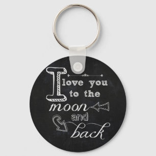 Moon & Back Keychain