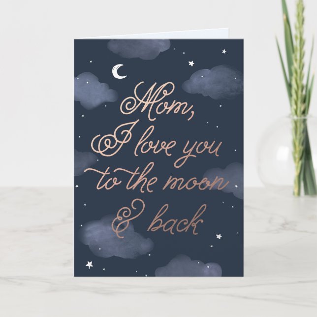 Moon & Back Mother's Day Card (Front)