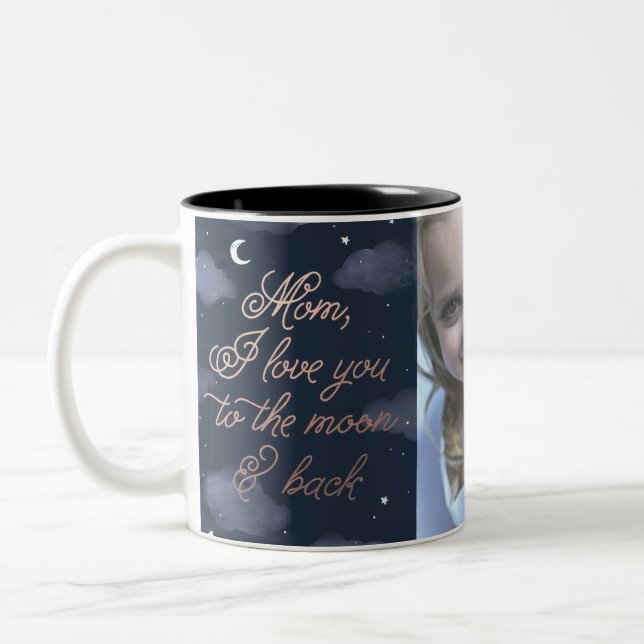 Moon & Back Mother's Day Two-Tone Coffee Mug (Left)