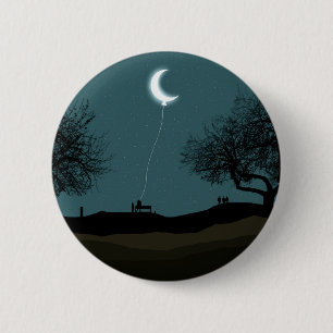 Moon Balloon 2 Inch Round Button
