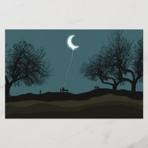 Moon Balloon Stationery