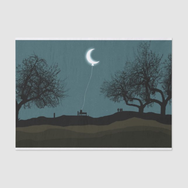 Moon Balloon Tissue Paper (Front)