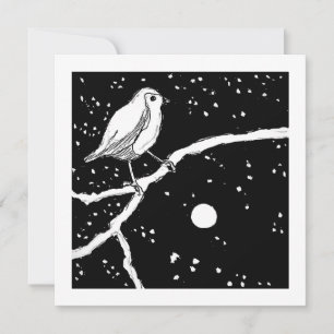 Moon Bird Holiday Card