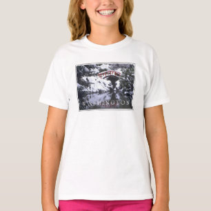 Moon Bridge & Pond in Winter Seattle, Washington T-Shirt