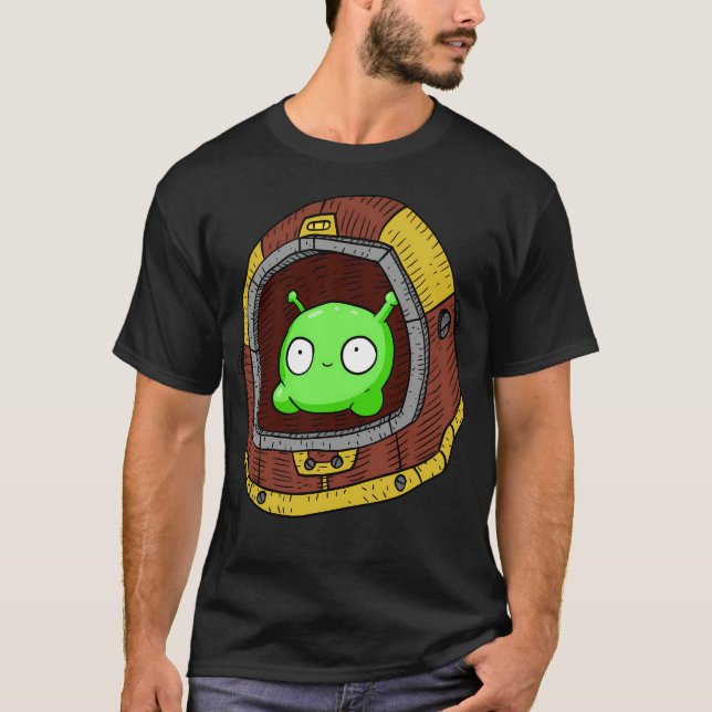 Moon Cake Final Space. Astronaut Helmet. T-Shirt (Front)