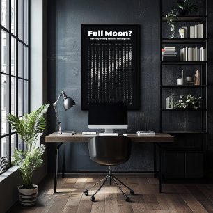 Moon calendar for scheduling decisions poster
