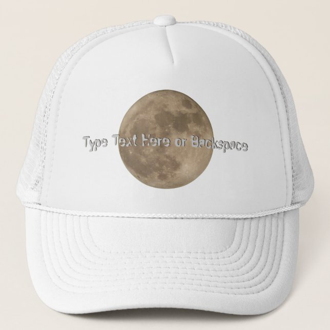 Moon Cap Personalized Full Moon Hats Trucker Caps (Front)