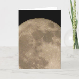 Moon Card Romantic Full Moon Blank Greeting Card
