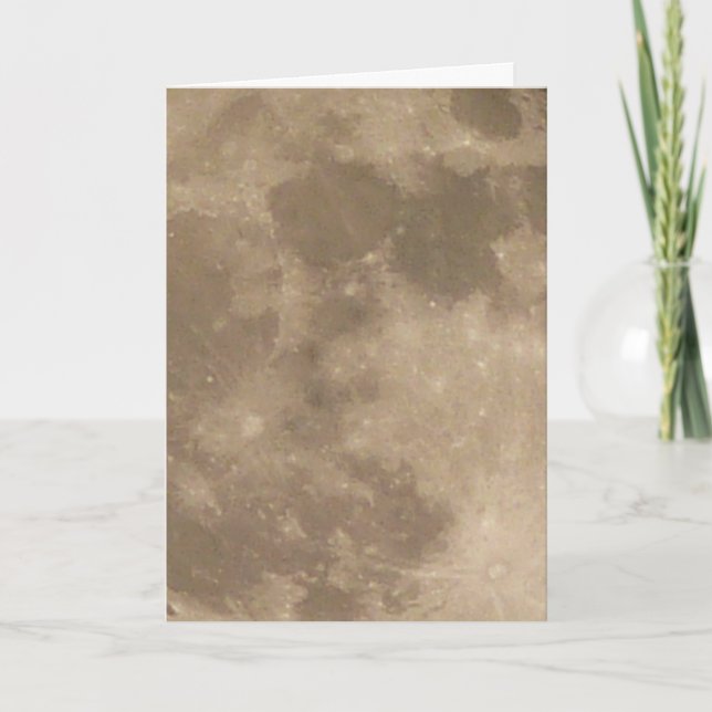 Moon Card Romantic Full Moon Custom Greeting Card (Front)