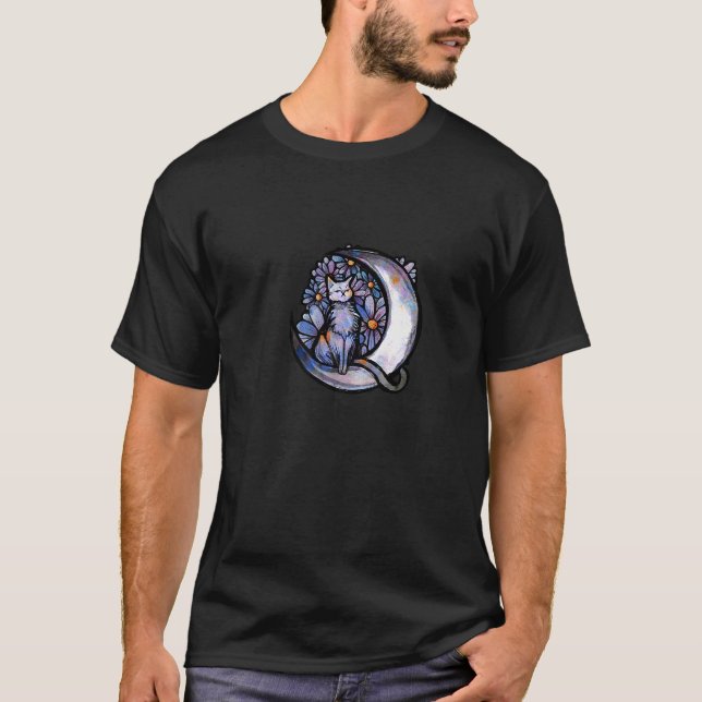 Moon Cat moonchild kitty   T-Shirt (Front)