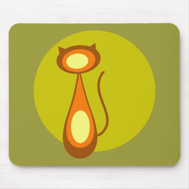 Moon Cat Mouse Pad (Front)