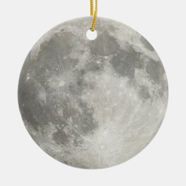 Moon Ceramic Ornament (Front)