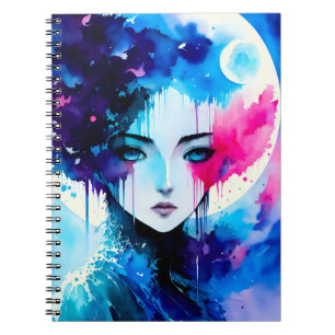 Moon Child Anime Fantasy Art Notebook