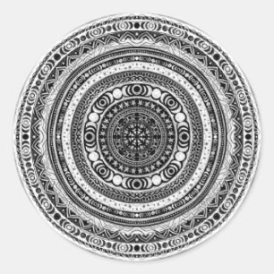Moon Child Mandala Triple Moon Witch Classic Round Sticker