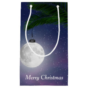 Moon Christmas Ornament On Palm Tree Small Gift Bag
