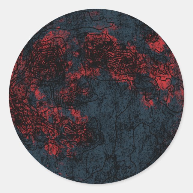 moon classic round sticker (Front)