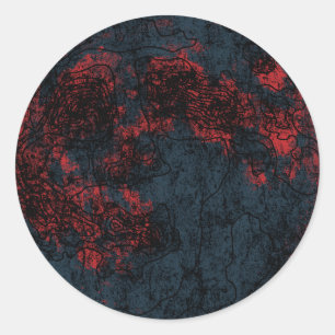 moon classic round sticker