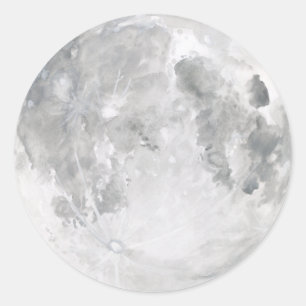 Moon Classic Round Sticker