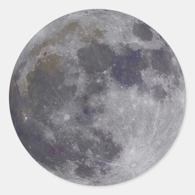 Moon Classic Round Sticker (Front)