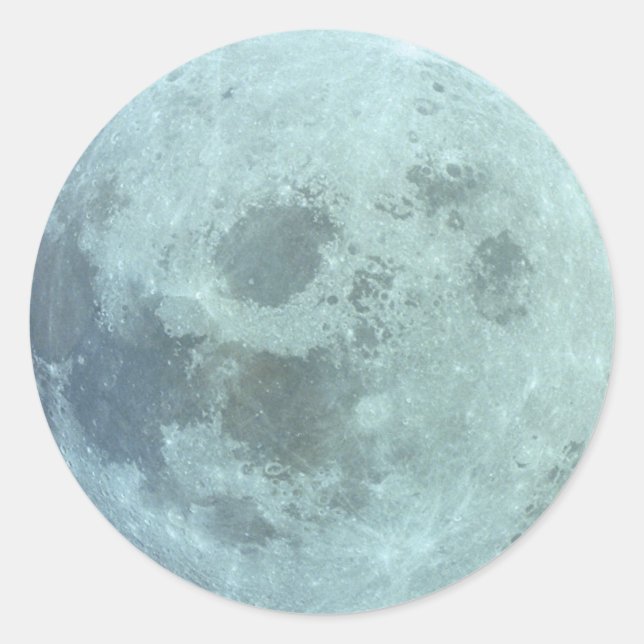 Moon Classic Round Sticker (Front)