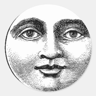 Moon Classic Round Sticker