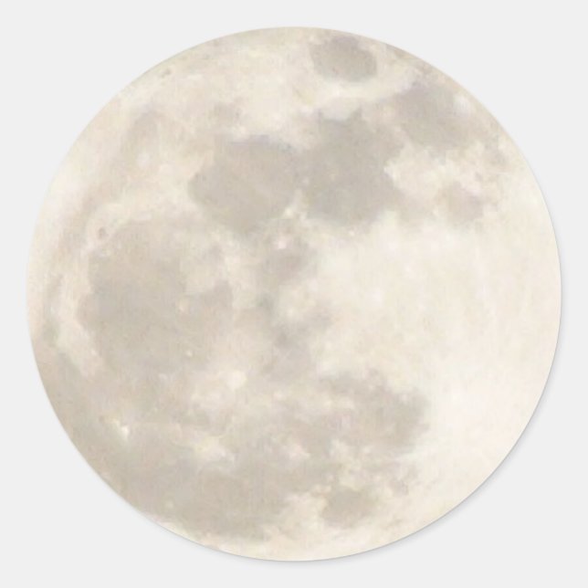 Moon Classic Round Sticker (Front)