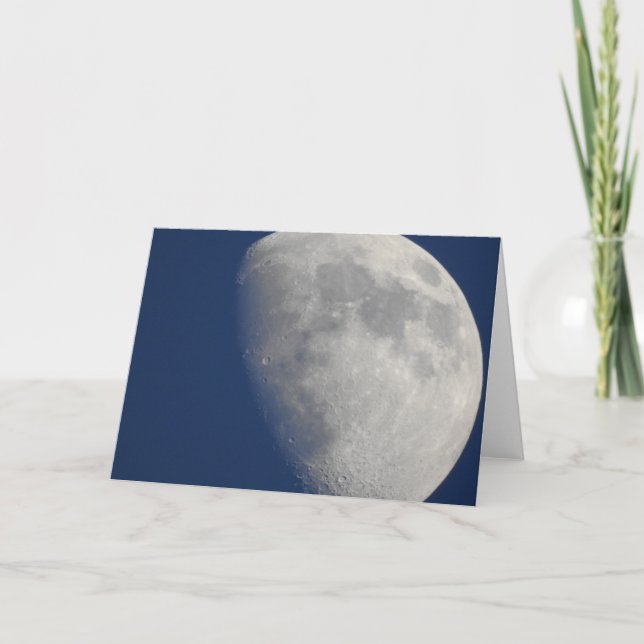 Moon Close Up Photography Blank Card (Front)