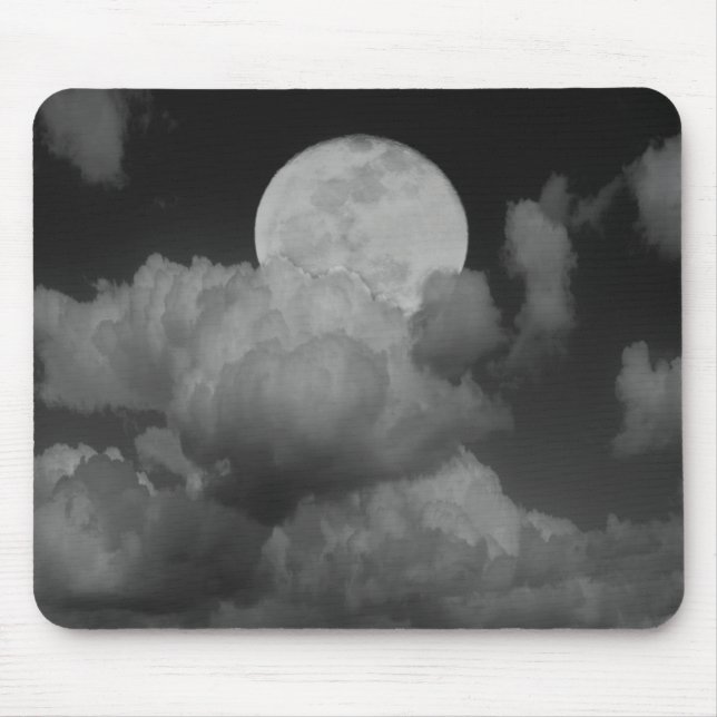 Moon & Clouds Over Kansas Mouse Pad (Front)