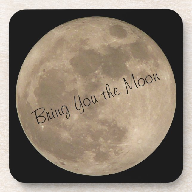Moon Coasters Customize Full Moon Drink Coasters (Front)