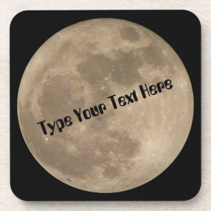 Moon Coasters Customize Full Moon Drink Coasters