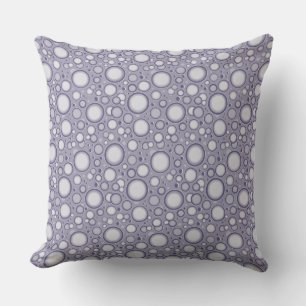 Moon Crater Pattern Grey Purple Throw Pillow