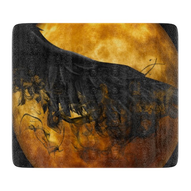 moon crow cutting board (Front)