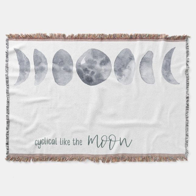 Moon Cycle Throw Blanket (Front)